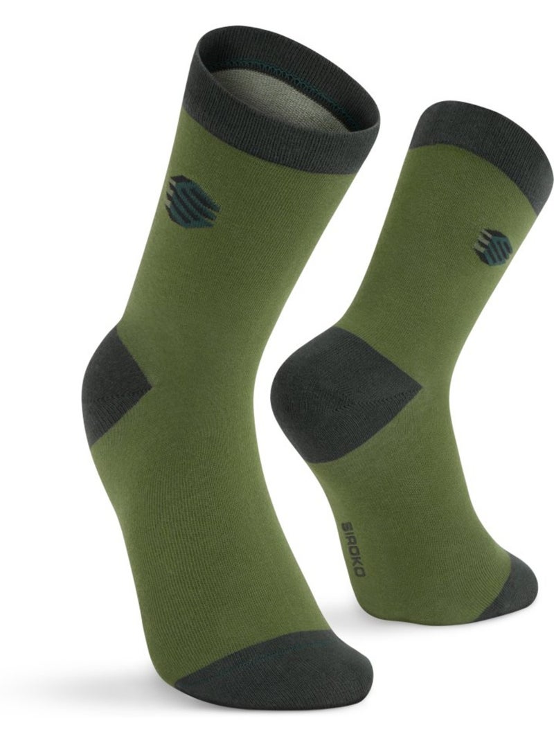 Calze in cotone in confezione da 3 paia lifestyle uomo e donna monogram Verde - Kiabi