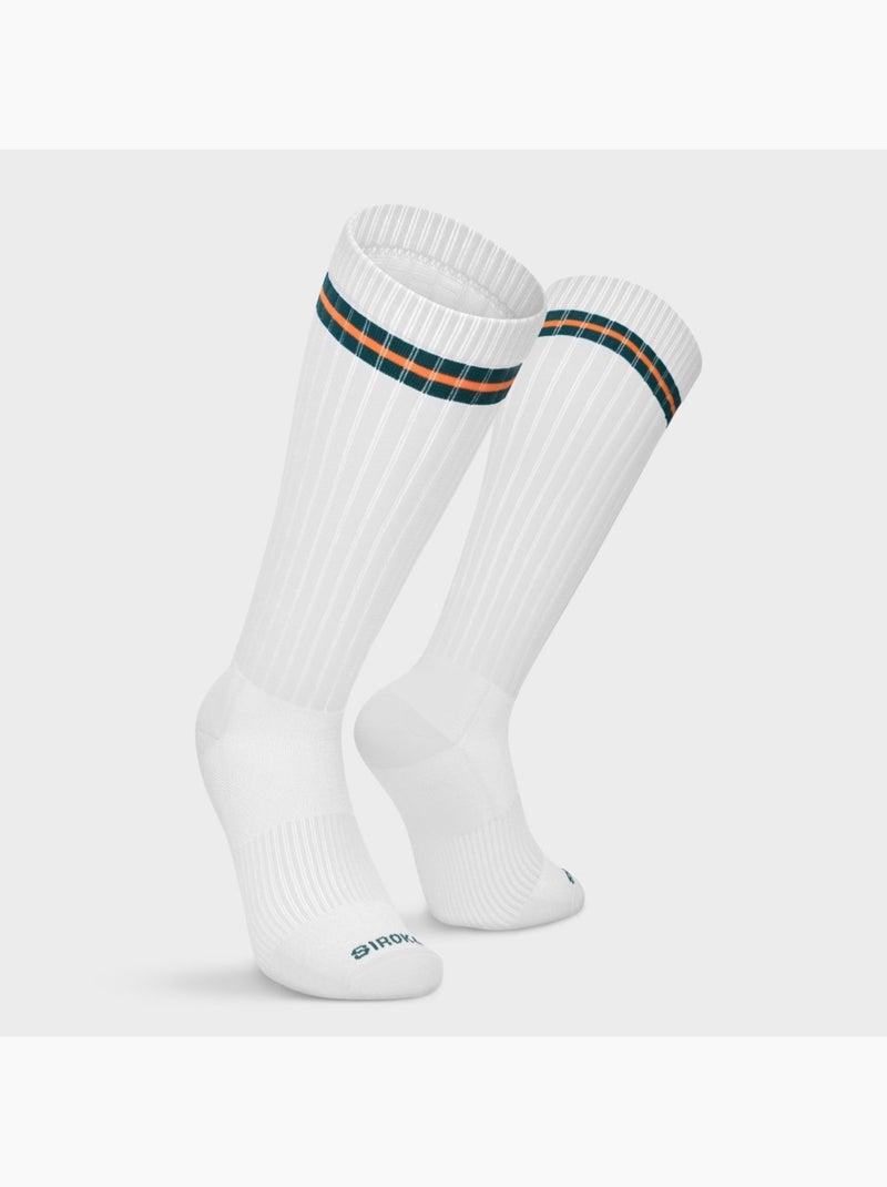Calze lunghe da tennis tennis uomo e donna tripoints heritage Bianco - Kiabi