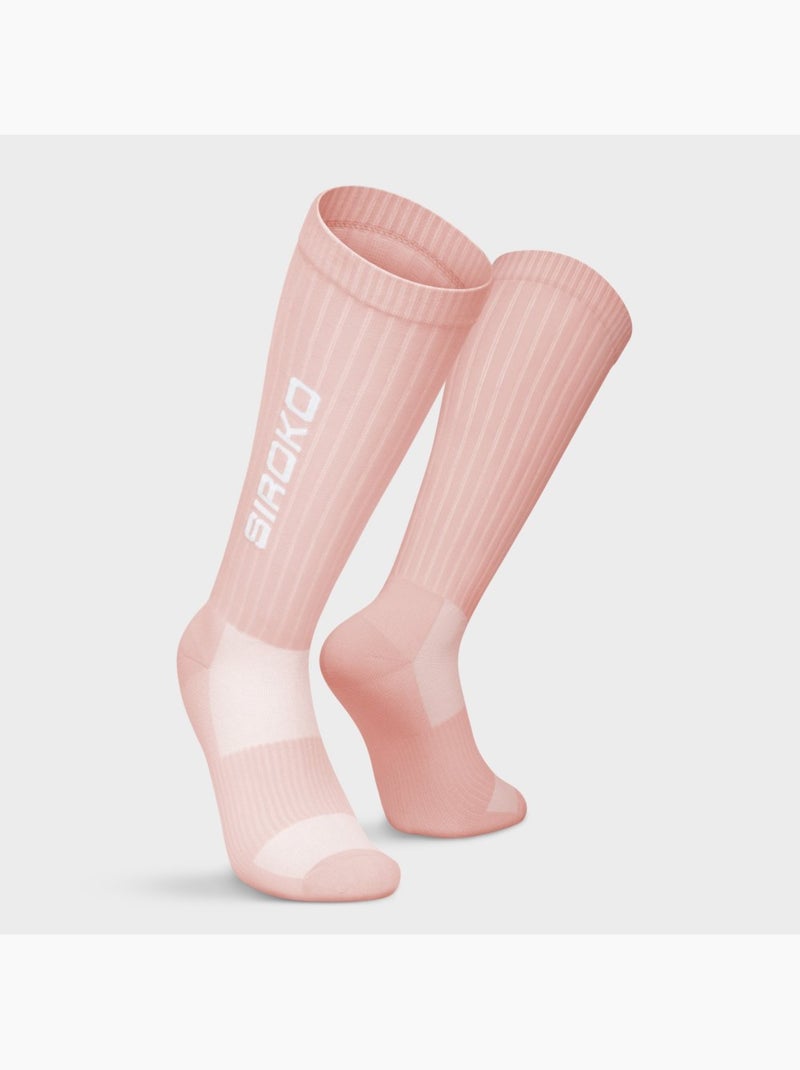 Calze lunghe da tennis tennis uomo e donna tripoints Rosa - Kiabi