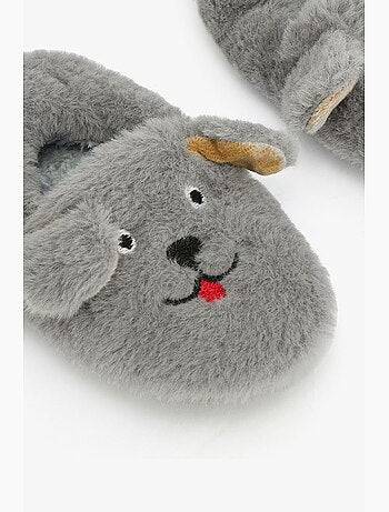 Calze pantofole bambino con ricamo bear e texture morbida penti