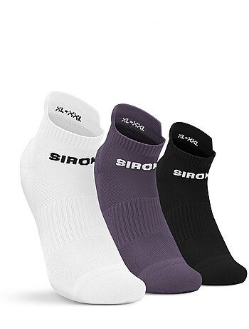 Calze sportive corte in confezione da 3 paia fitness uomo e donna trim lavander