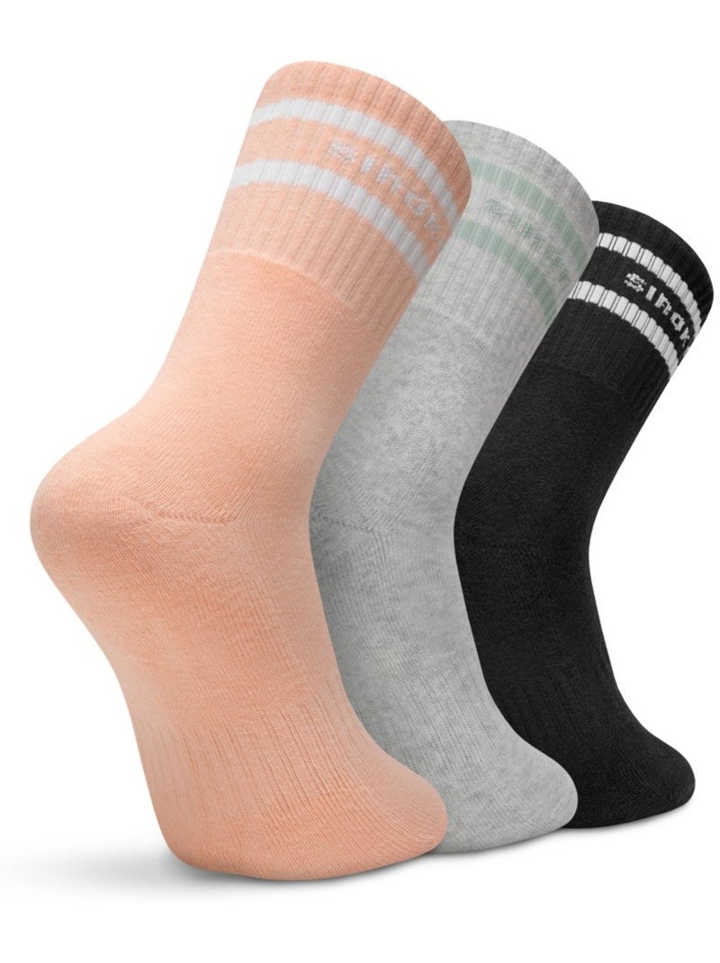 Calze sportivi a mezza gamba in confezione da 3 paia fitness uomo e donna sideki Rosa - Kiabi