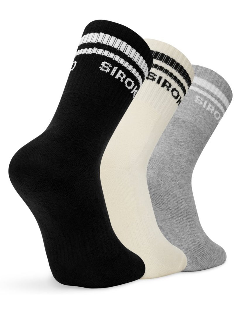 Calze sportivi a mezza gamba in confezione da 3 paia fitness uomo e donna tribe Nero - Kiabi
