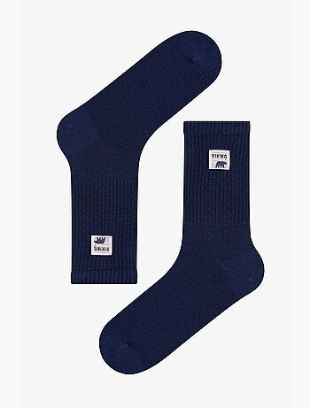 Calze uomo a metà polpaccio con stampa slogan dual shade, 2 paia penti