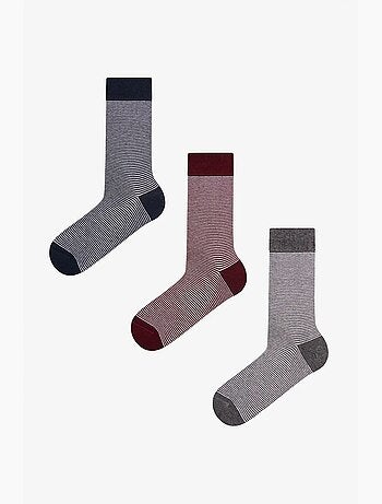 Calze uomo earth neutral a righe, confezione da 2 penti