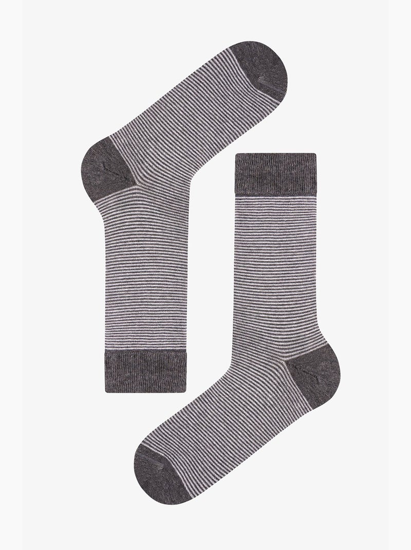 Calze uomo earth neutral a righe, confezione da 2 penti Blu Rosso Grigio - Kiabi