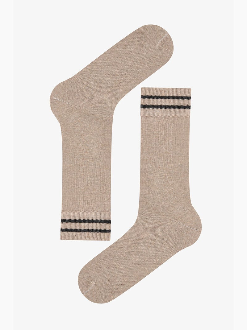 Calze uomo modern layer a righe, paio penti Grigio scuro - Kiabi