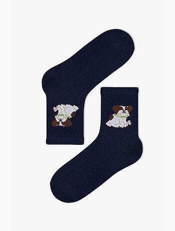 Calze uomo paws&play con motivo cane, paio penti