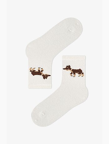 Calze uomo paws&play con motivo cane, paio penti