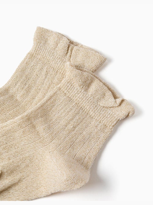 Calzini a coste con lurex e volant - Kiabi