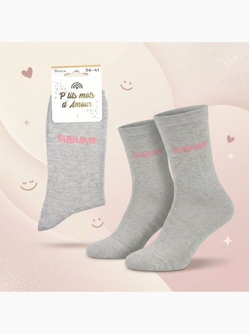 Calzini a Paillettes Donna Messaggio Umoristico - Kiabi