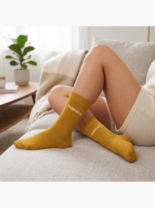 Calzini a Paillettes Donna Messaggio Umoristico - Kiabi