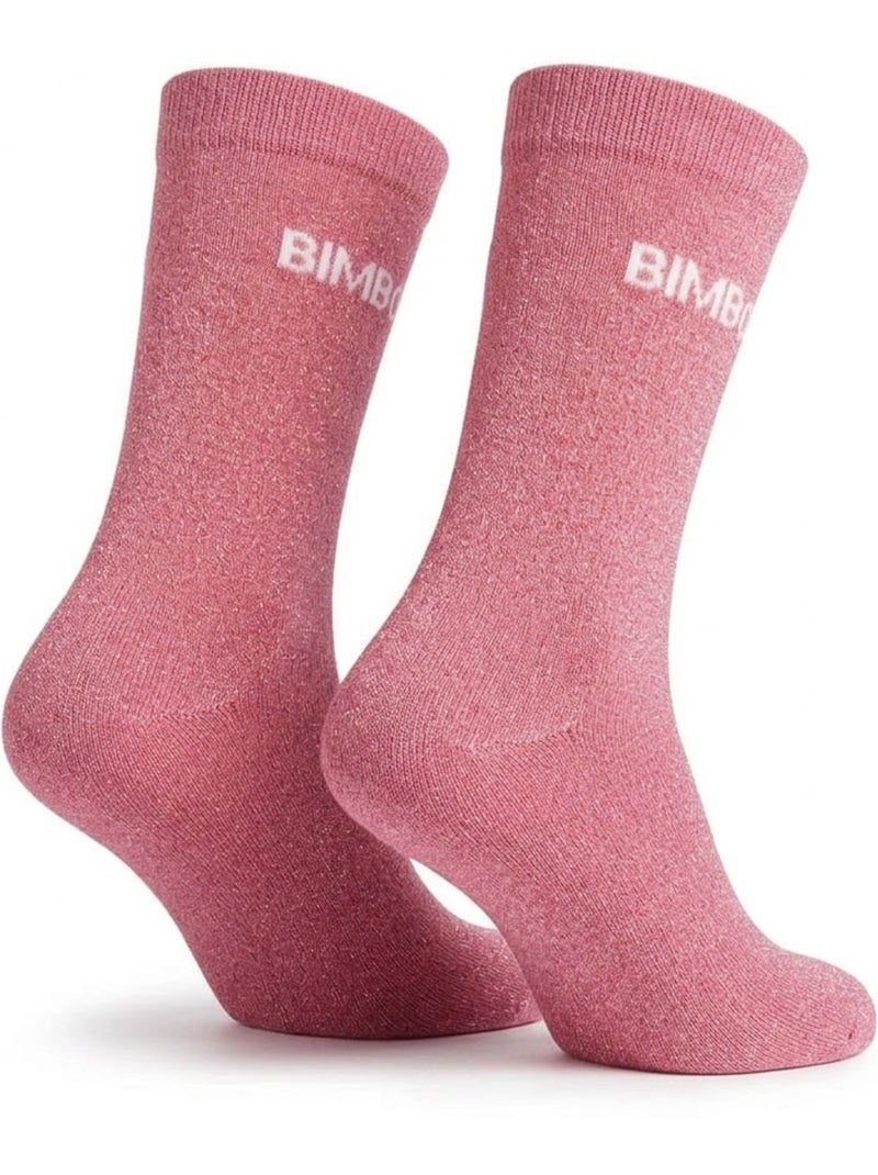 Calzini a Paillettes Donna Messaggio Umoristico Rosa - Kiabi