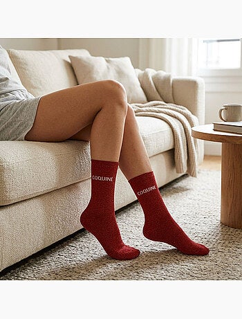 Calzini a Paillettes Donna Messaggio Umoristico