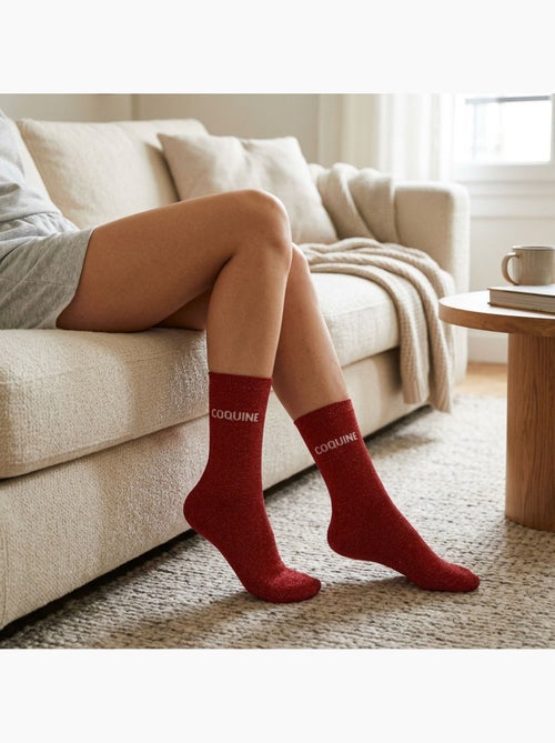 Calzini a Paillettes Donna Messaggio Umoristico - Kiabi