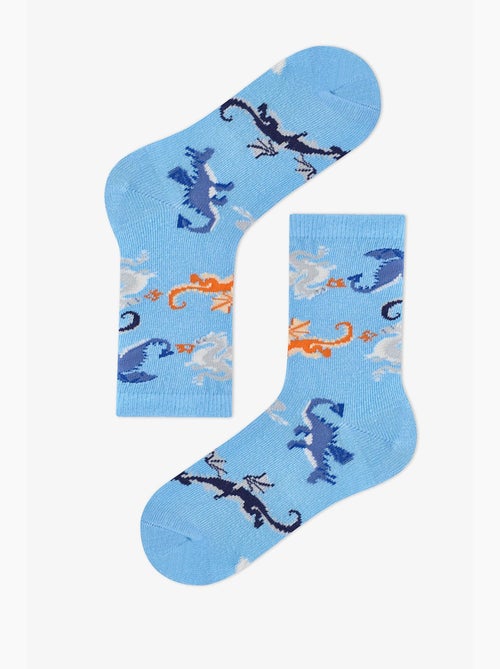 Calzini alla caviglia con stampa animalier mystic dragons, 4 paia penti - Kiabi