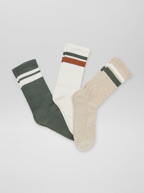 Calzini alti in maglia - Set di 3 - Kiabi
