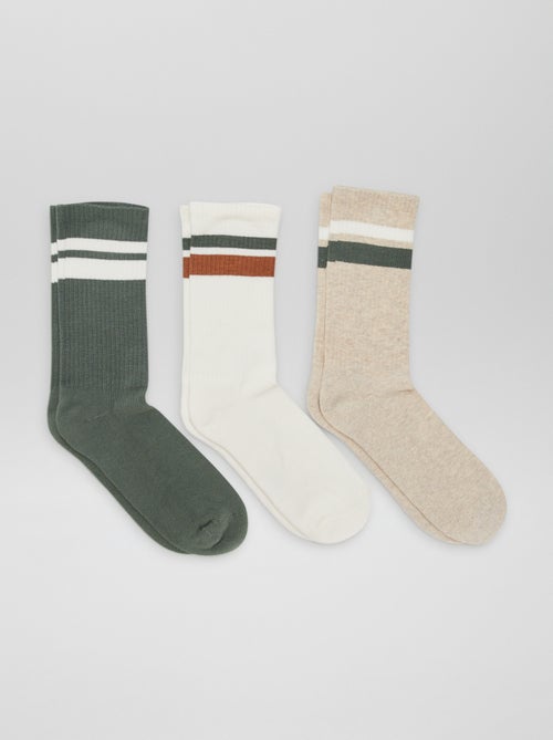 Calzini alti in maglia - Set di 3 - Kiabi