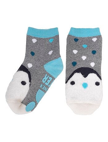 Calzini antiscivolo Maggioranza di cotone, forma bassa, brufoli unisex bambino Isotoner