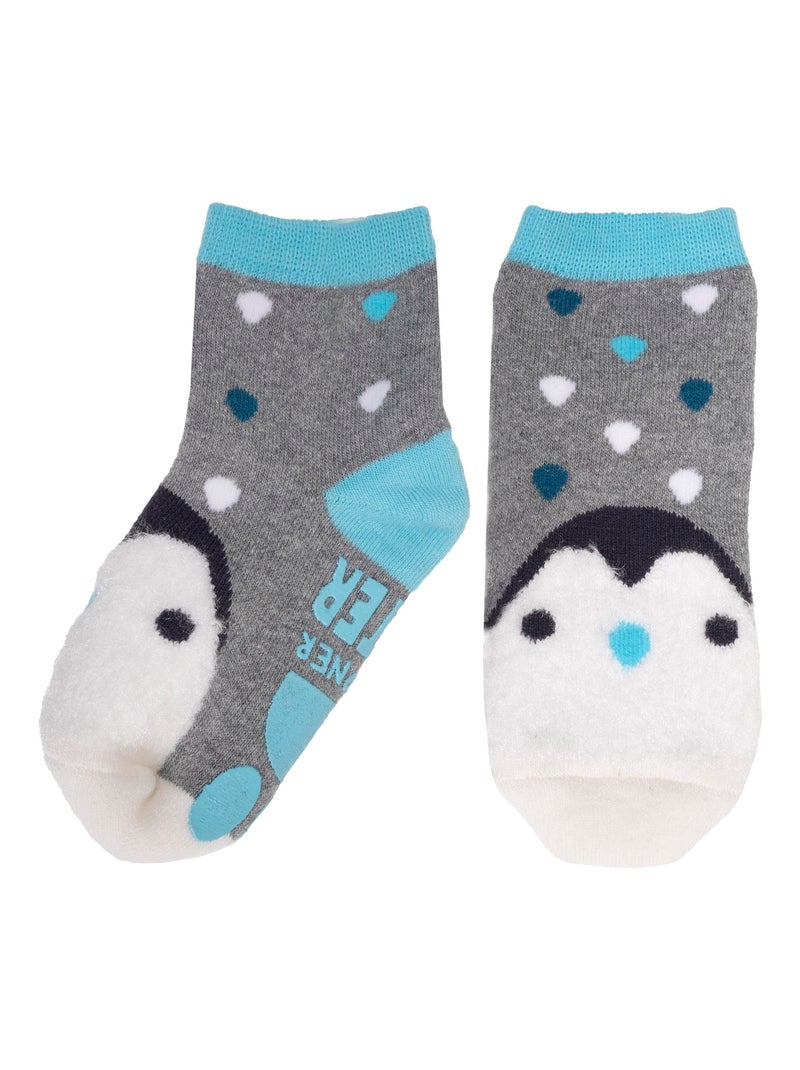 Calzini antiscivolo Maggioranza di cotone, forma bassa, brufoli unisex bambino Isotoner Grigio melangiato - Kiabi