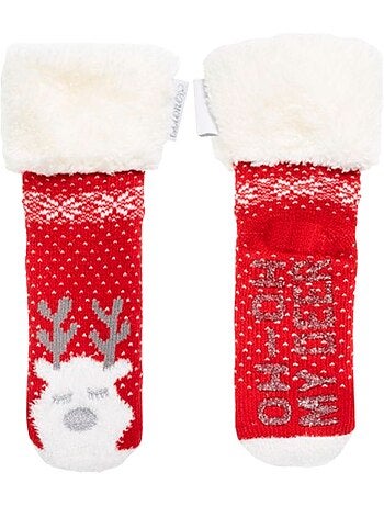 Calzini antiscivolo Maille Noël - Puntini antiscivolo bambina Isotoner
