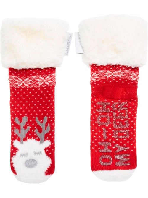 Calzini antiscivolo maille noël - puntini antiscivolo bambina - Kiabi