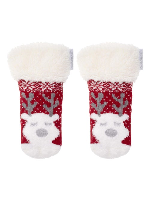 Calzini antiscivolo maille noël - puntini antiscivolo bambina - Kiabi
