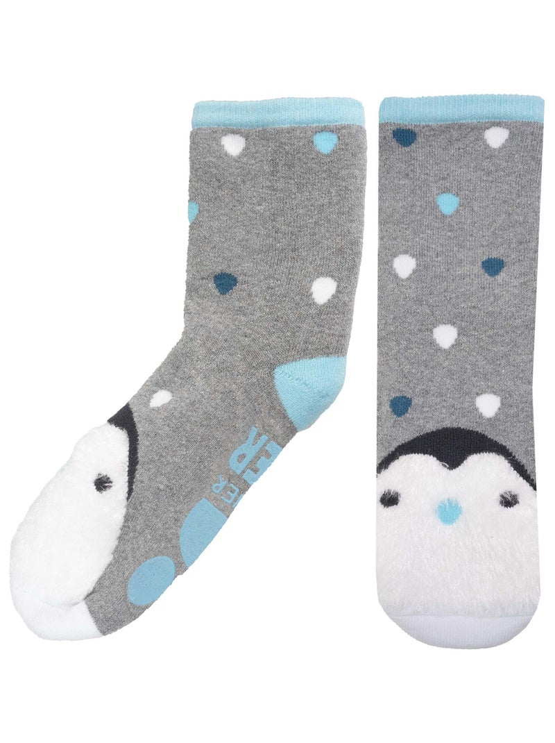 Calzini antiscivolo Pinguino - cotone unisex bambino Isotoner Grigio melangiato - Kiabi