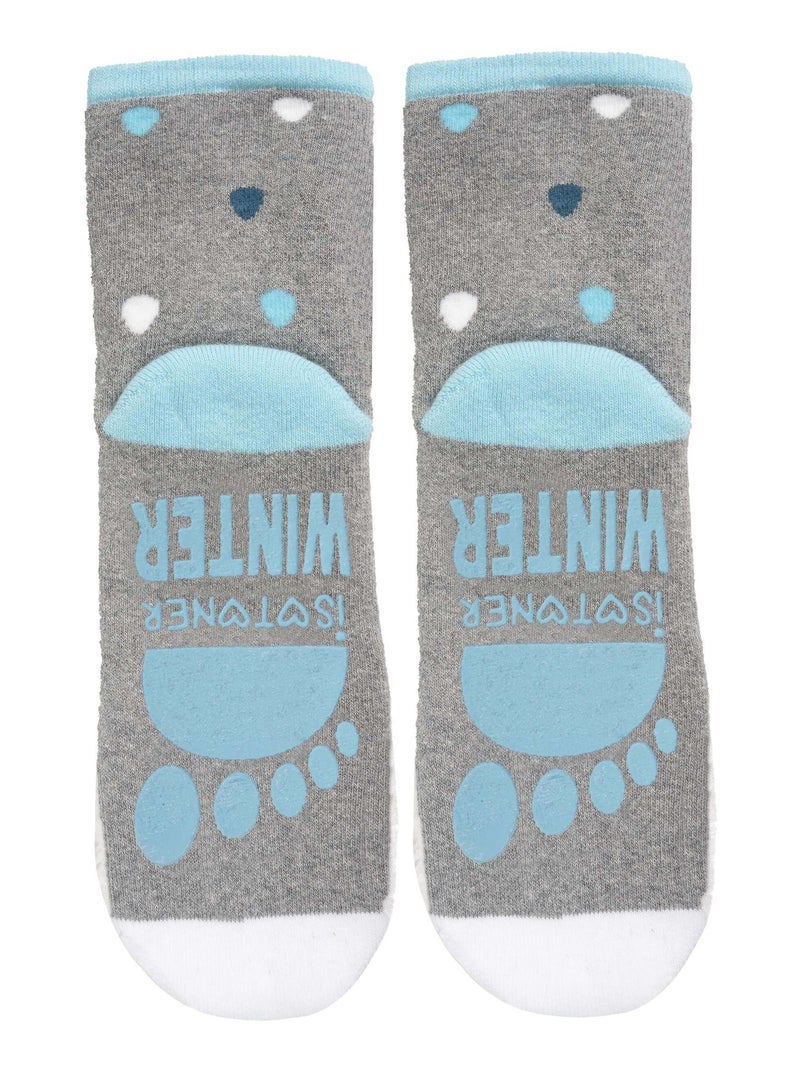 Calzini antiscivolo Pinguino - cotone unisex bambino Isotoner Grigio melangiato - Kiabi