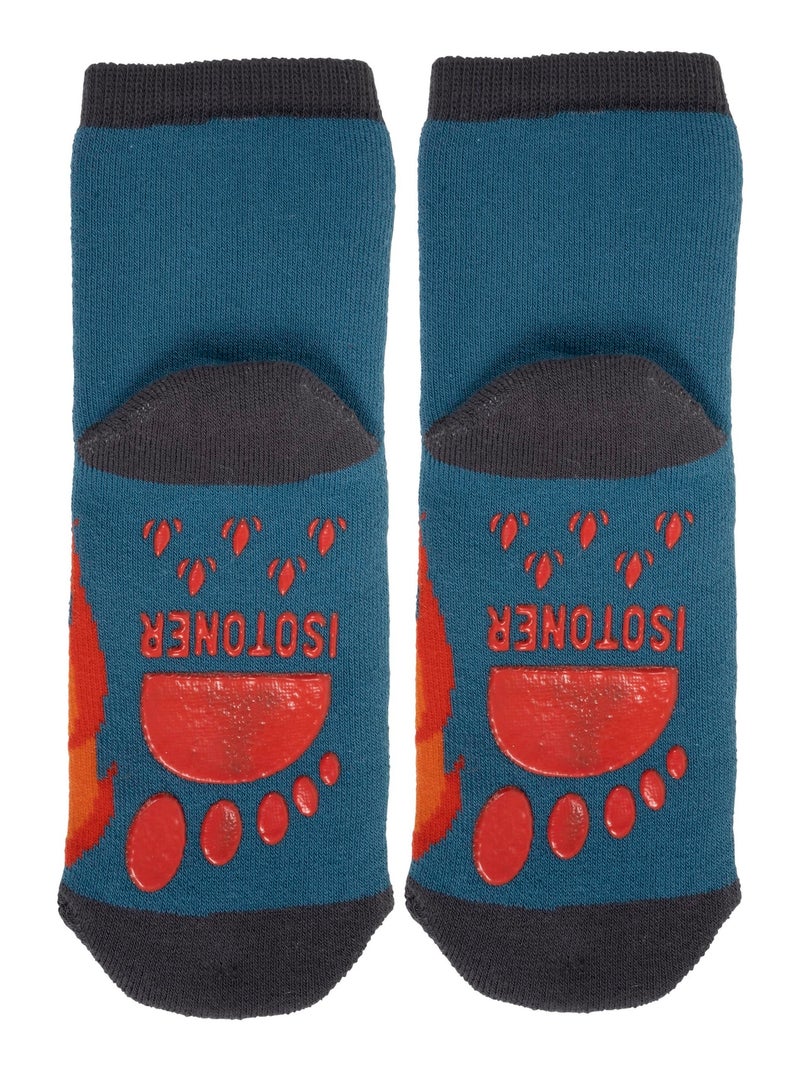 Calzini antiscivolo Pompiere - cotone bambino Isotoner Blu pavone - Kiabi