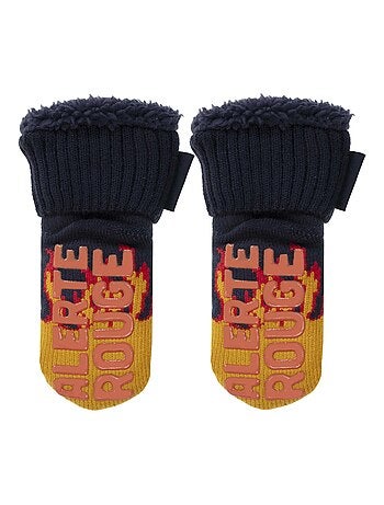 Calzini antiscivolo pompiere a maglia bambino Isotoner