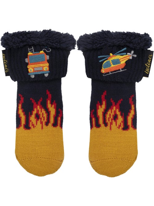Calzini antiscivolo pompiere a maglia bambino Isotoner - Kiabi