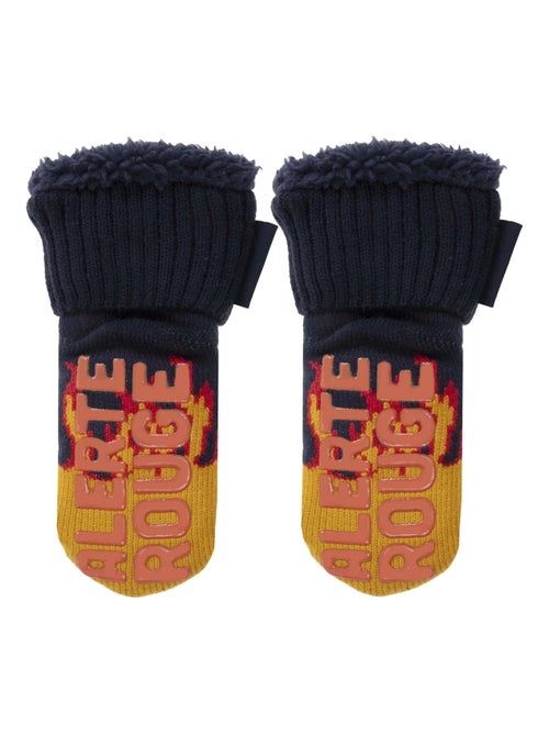 Calzini antiscivolo pompiere a maglia bambino Isotoner - Kiabi