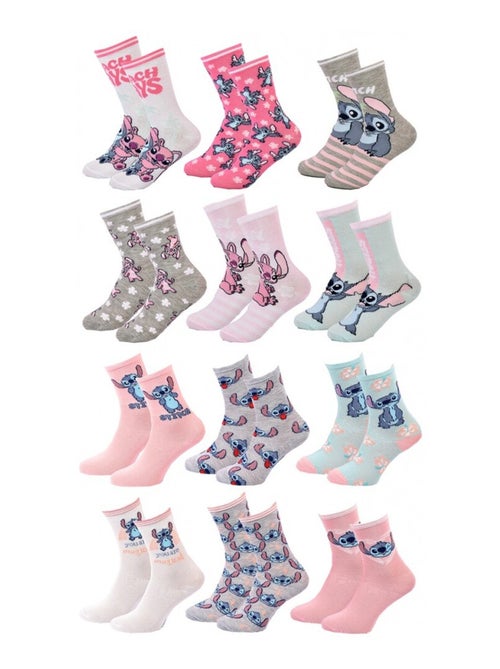 Calzini Bambina DISNEY LILO E STITCH Confezione da 12 - Kiabi