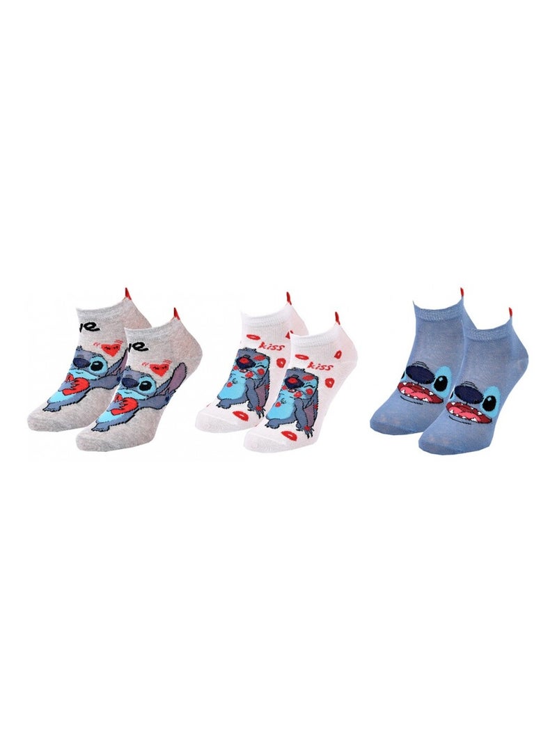 Calzini Bambina DISNEY LILO E STITCH Confezione da 3 Blu Rosa Grigio - Kiabi