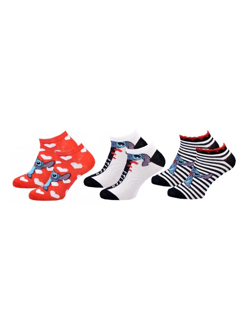 Calzini Bambina DISNEY LILO E STITCH Confezione da 3 Blu Rosa Grigio - Kiabi