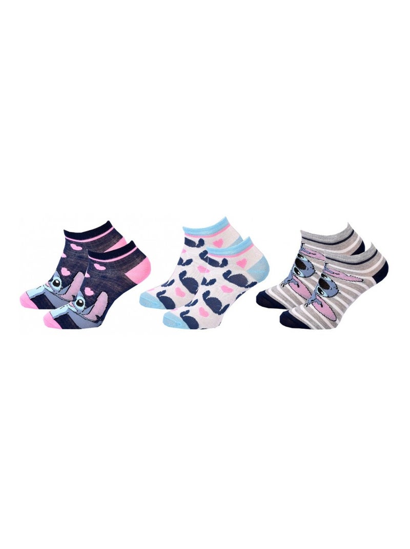 Calzini Bambina DISNEY LILO E STITCH Confezione da 6 Blu Multicolore Bianco - Kiabi