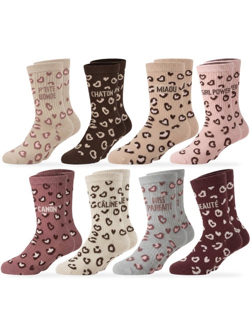 Calzini bambina paillettes messaggio umoristico ozabi confezione da 8 paia - Kiabi Calzini bambina paillettes messaggio umoristico ozabi confezione da 8 paia - Kiabi