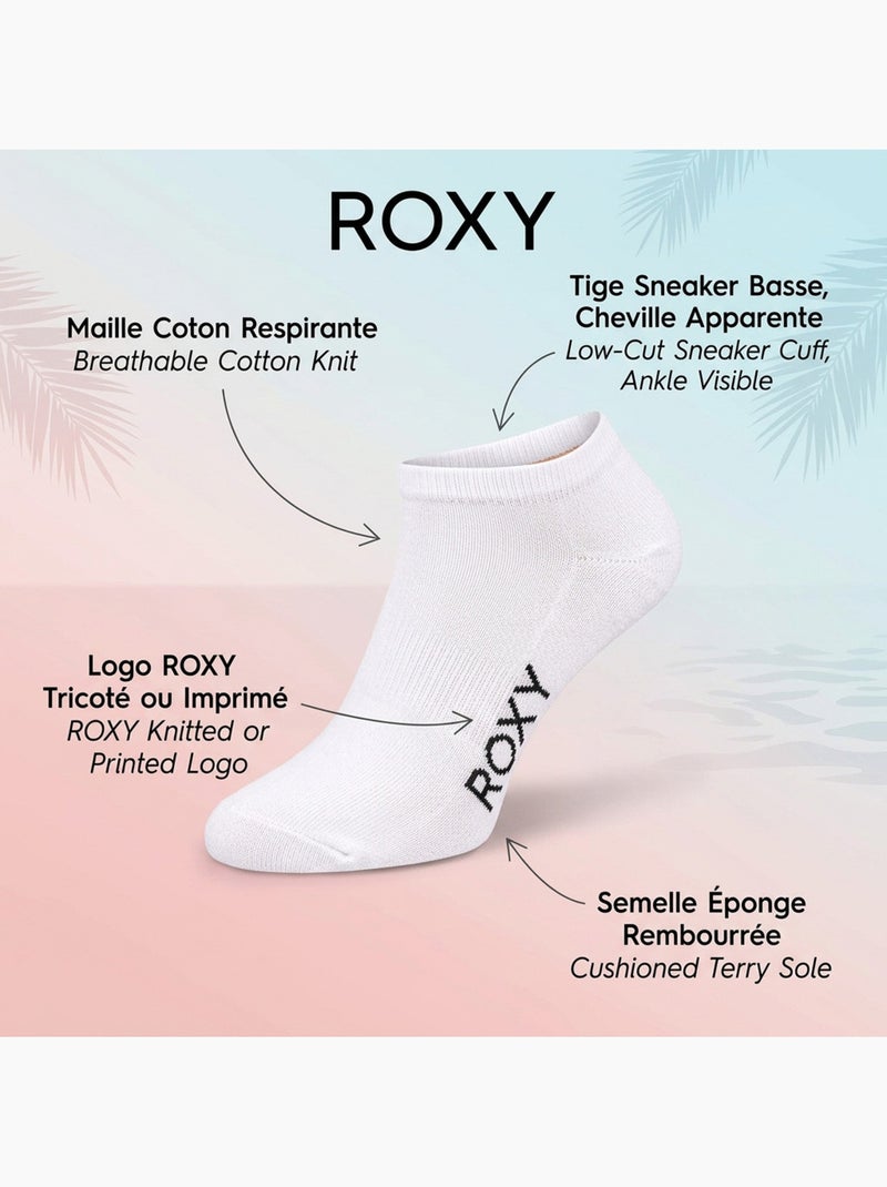 Calzini Bambina Sneaker Confezione 6 ROXY - Cotone Respirante Bianco - Kiabi