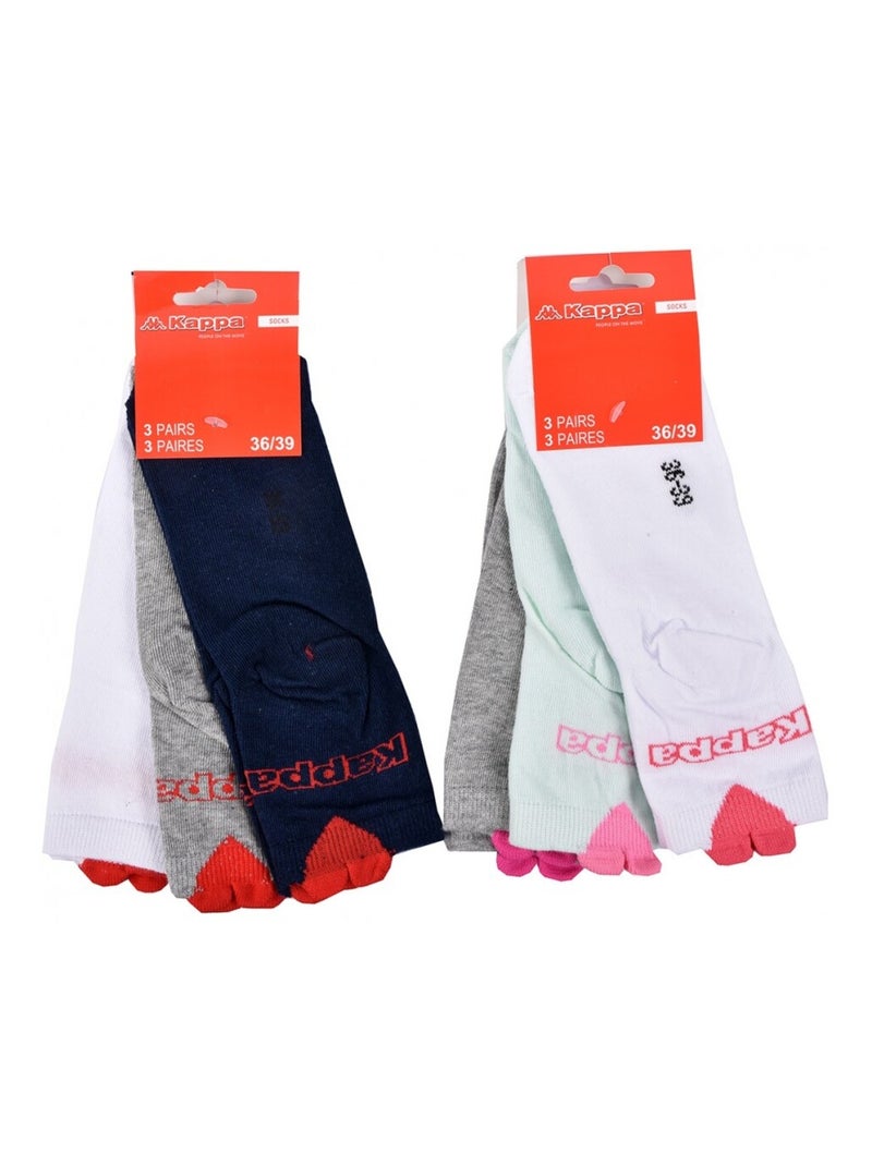 Calzini Bambina VILLE KAPPA - Confezione da 6 Grigio bianco nero - Kiabi