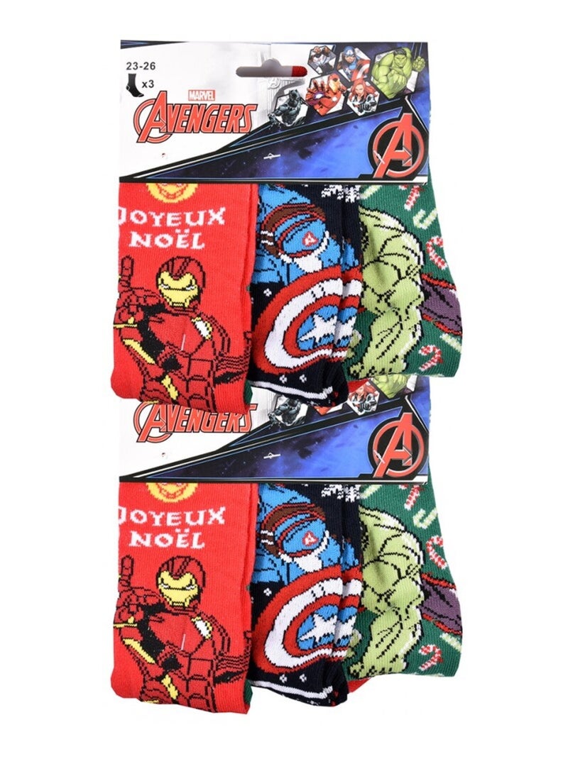 Calzini Bambino AVENGERS - Confezione da 6 Blu Verde Blu - Kiabi