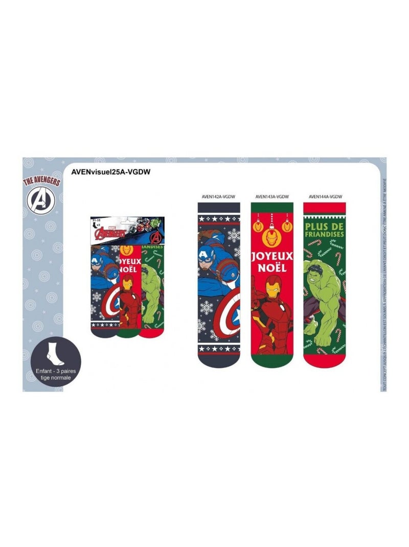 Calzini Bambino AVENGERS - Confezione da 6 Blu Verde Blu - Kiabi
