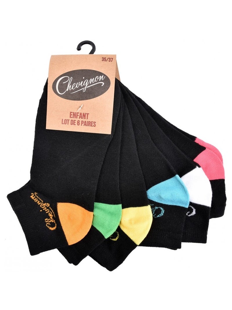 Calzini Bambino CHEVIGNON - Confezione da 6 Nero - Kiabi