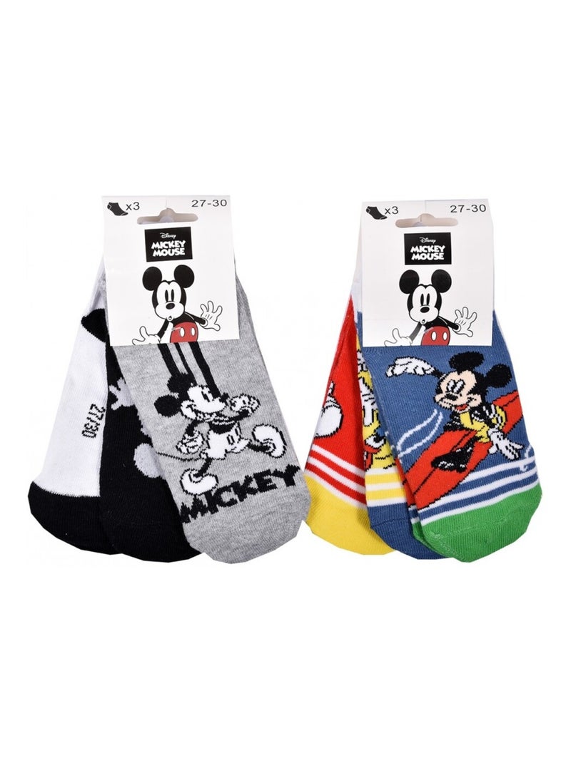 Calzini Bambino DISNEY MICKEY MOUSE - Confezione da 6 Bianco Multicolore Grigio - Kiabi