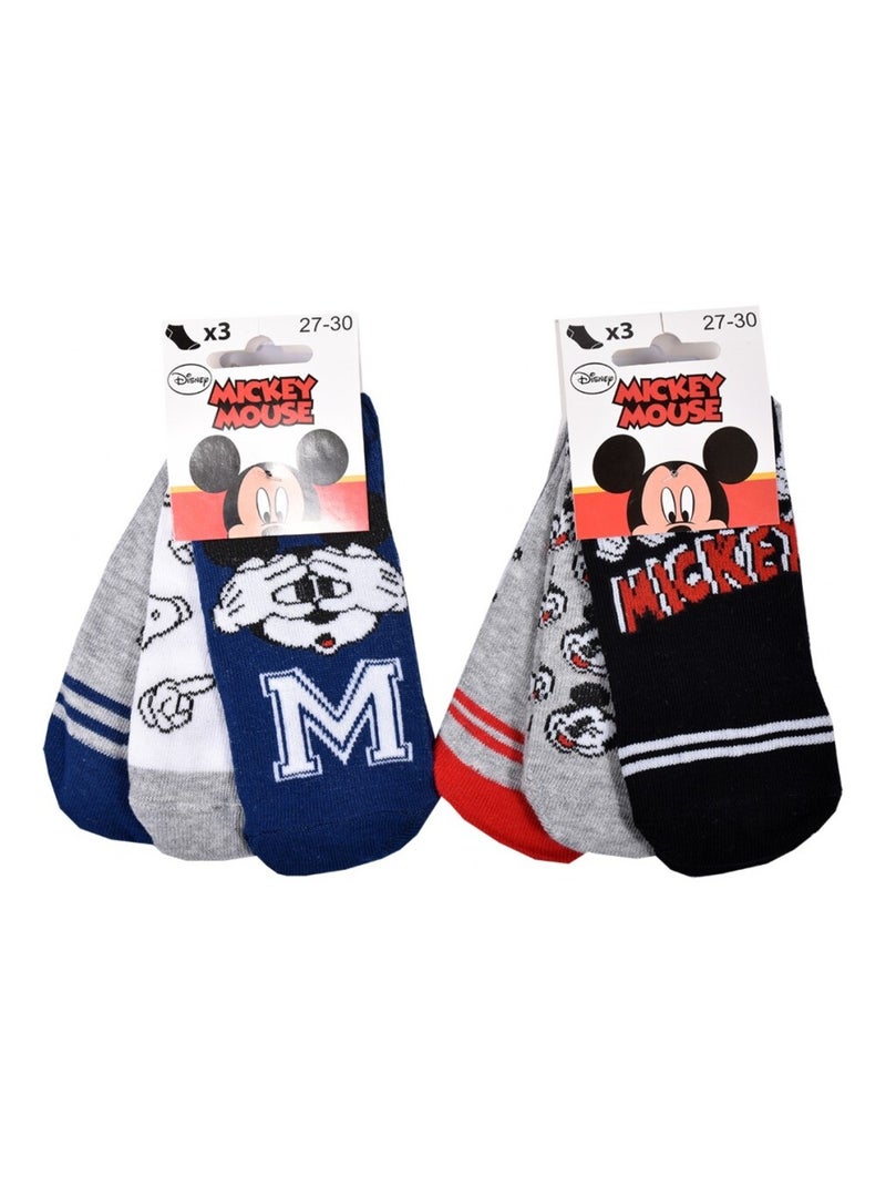 Calzini Bambino DISNEY MICKEY MOUSE - Confezione da 6 Grigio giallo bianco - Kiabi