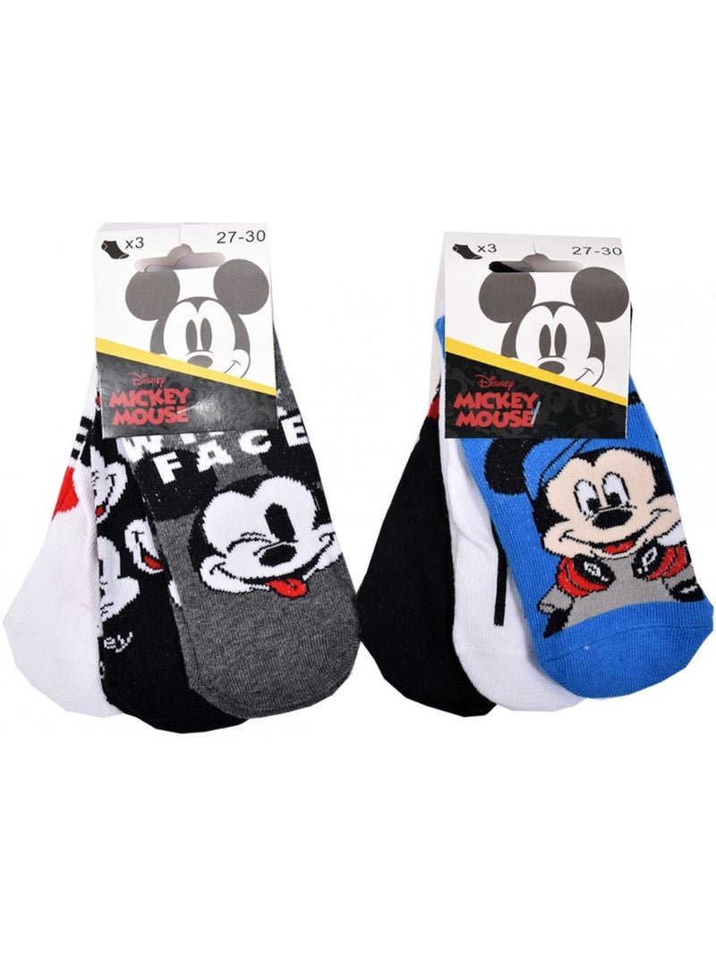 Calzini Bambino DISNEY MICKEY MOUSE - Confezione da 9 Bianco Multicolore Nero - Kiabi