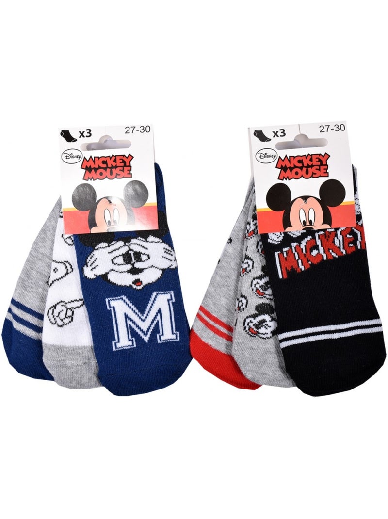 Calzini Bambino DISNEY MICKEY MOUSE - Confezione da 9 Bianco Multicolore Nero - Kiabi