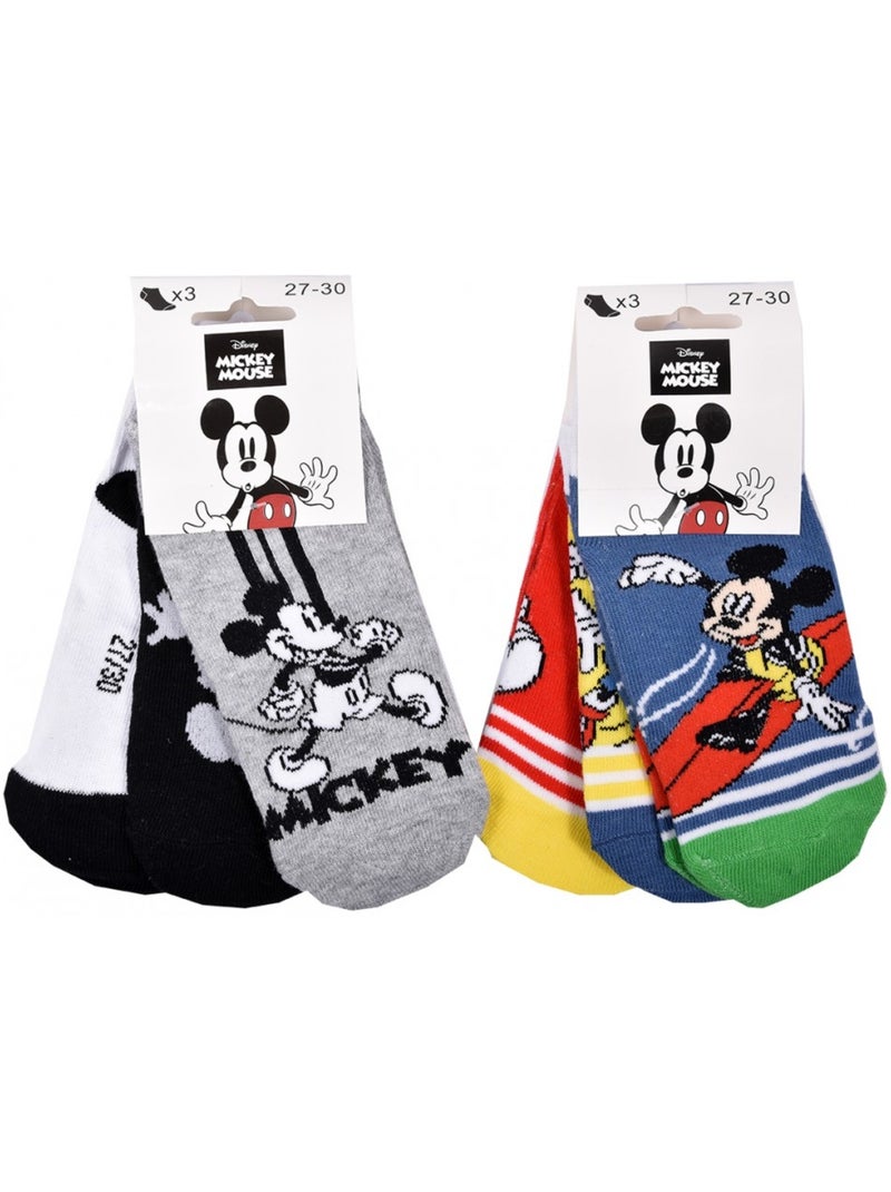 Calzini Bambino DISNEY MICKEY MOUSE - Confezione da 9 Bianco Multicolore Nero - Kiabi