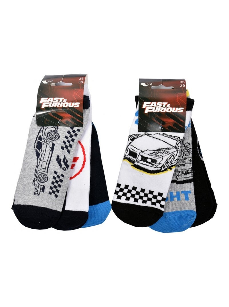 Calzini Bambino FAST AND FURIOUS - Confezione da 6 Blu Blu marino Grigio - Kiabi