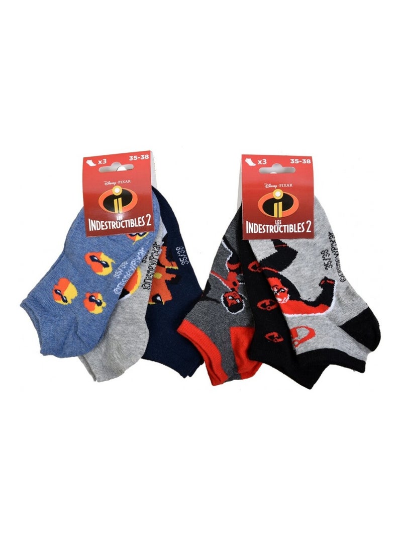 Calzini Bambino GLI INCREDIBILI - Confezione da 9 Grigio giallo nero - Kiabi